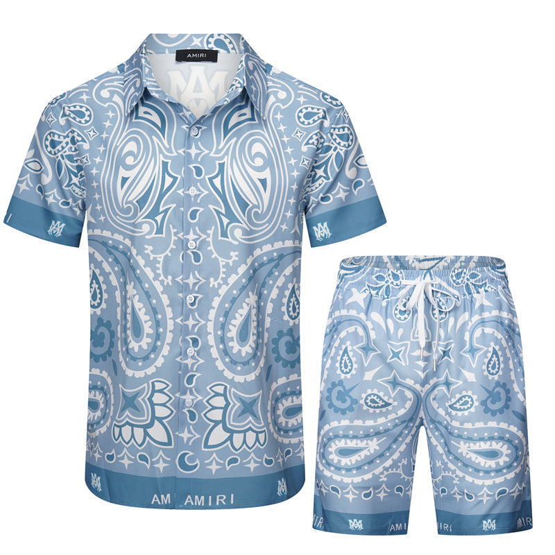 AMIRI Silk Shorts Shirt Set
