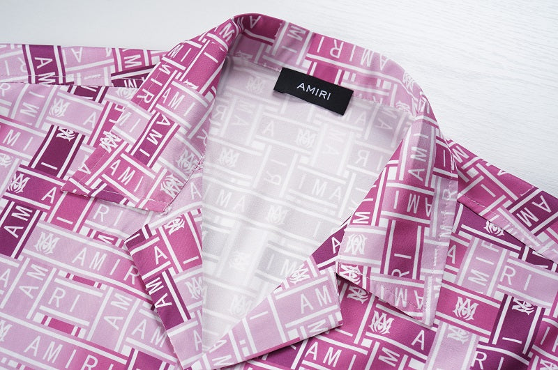 AMIRI Silk Shorts Shirt Set