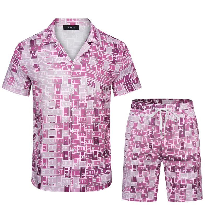 AMIRI Silk Shorts Shirt Set