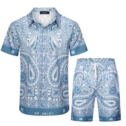 CASADEPT-AMIRI Silk Shorts Shirt Set